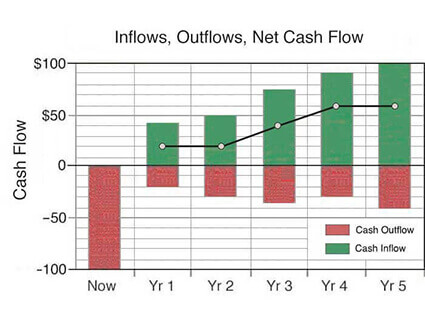 Basic cash flow data includes cash inflows and outflows